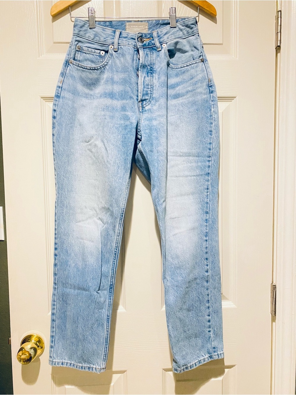Everlane Light Blue 90s Cheeky Straight Jeans Organic Cotton